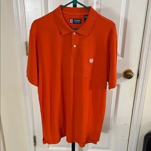 Chaps Orange Polo Shirt Casual Cotton Blend